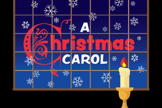 Logo for A Christmas Carol theater show. 