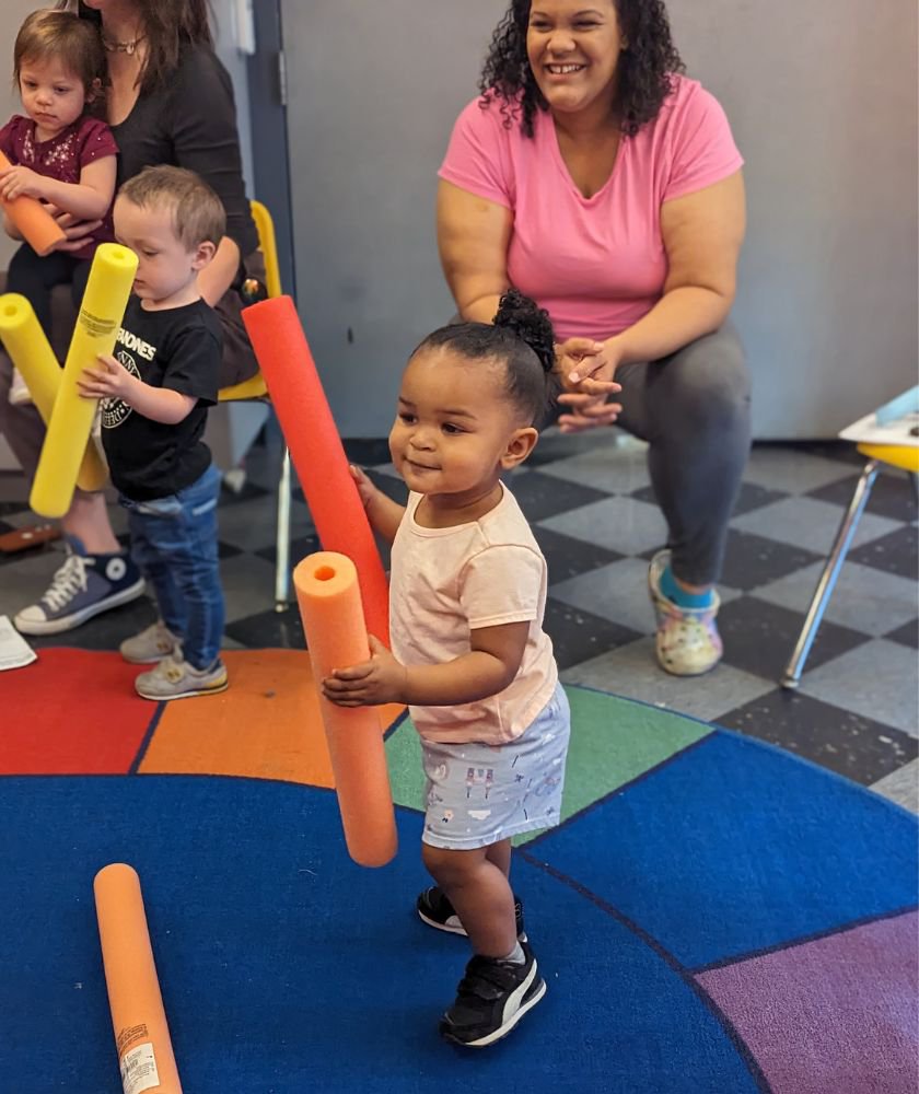 Little ones move to the beat while staying active in our popular Music and Movement class.