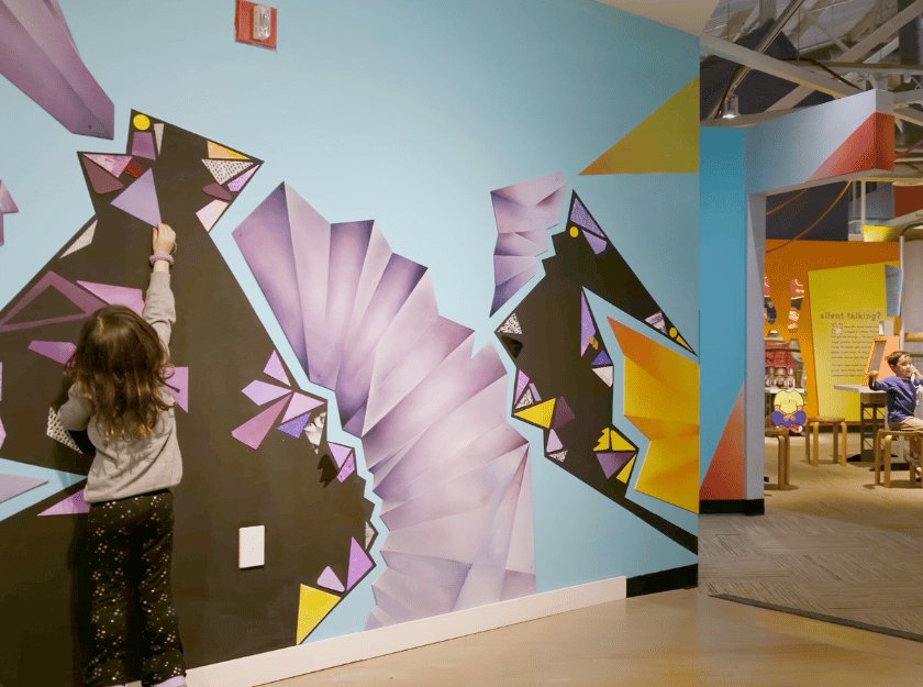 Amethyst Playground Installation (Interactive), Kelly Olshan. On view at Long Island Children's Museum's Artists' Corner. Photo by Garrett Carroll. 