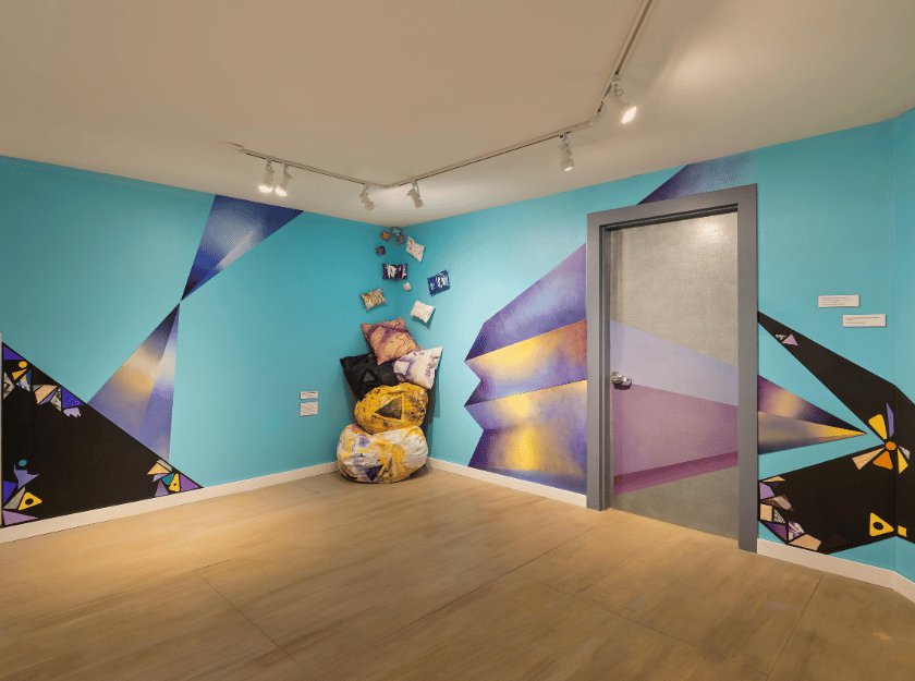 Amethyst Playground Installation (Interactive), Kelly Olshan. On view at Long Island Children's Museum's Artists' Corner. Photo by Garrett Carroll. 