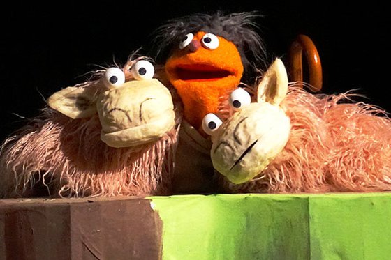 Three shaggy puppets. 