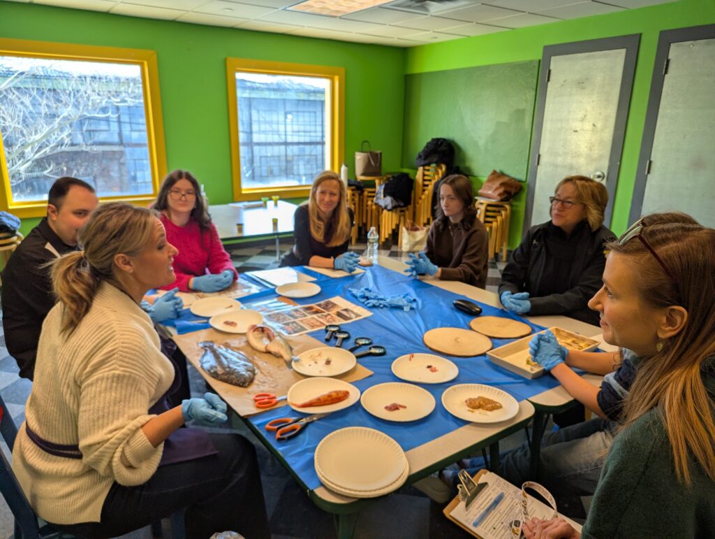 Educator leads discussion with teachers.