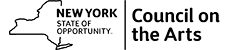 New York Council on the Arts logo with state of opportunity text