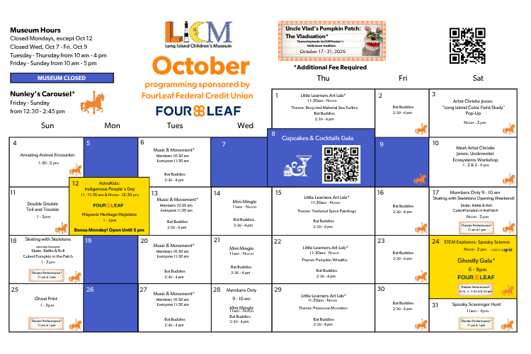 October LICM calendar image