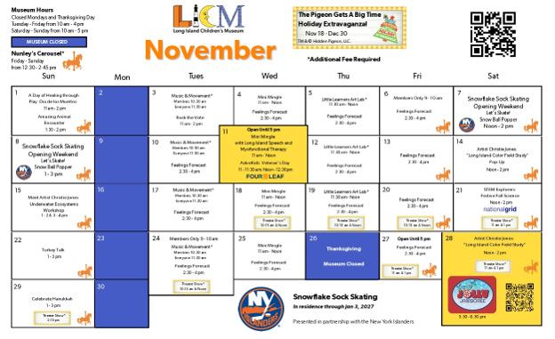 November LICM Calendar
